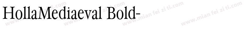 HollaMediaeval Bold字体转换